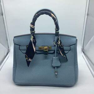 Blue Leather Bag